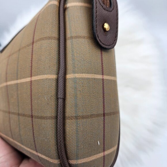 Burberrys Nova Check Brown Canvas & Leather Clutch Bag - Picture 11 of 16